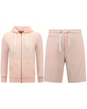 Enos Hoodie met rits jogging shorts