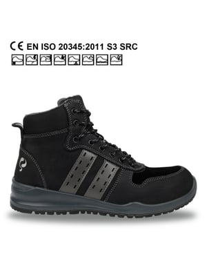 Q1905 Werkschoen sport zwart/grijs
