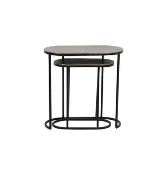 Light & Living bijzettafel bocov 53x26x53cm - set van 2