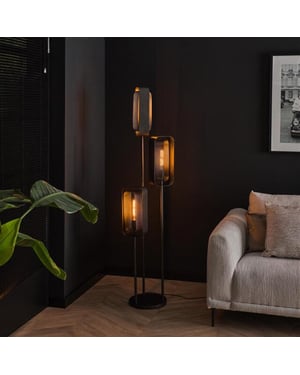 Hoyz vloerlamp 3l mesh rotate artic