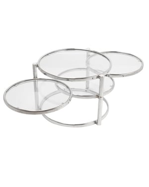 Leitmotiv bijzettafel tripple swivel chroom