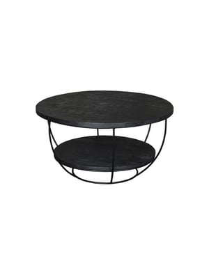 Livingfurn salontafel evan norris 65 cm mangohout / gecoat staal