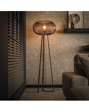 Hoyz vloerlamp 3-poot copper twist kleurig