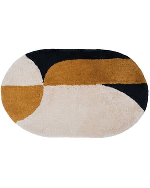 Veer Carpets Badmat bowie oker ovaal 60 x 100 cm
