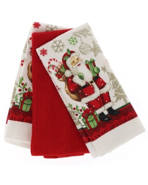 Unique Living handdoekset jilly 38x63cm santa and gifts