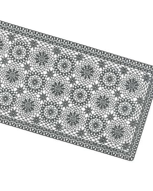 Unique Living | tafelloper amira vinyl 40x150cm dark grey