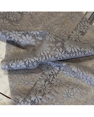 Unique Living tafelloper foam unique outdoor 45x150cm chateau grey