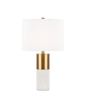 Maytoni tafellamp bianco messing Ø39