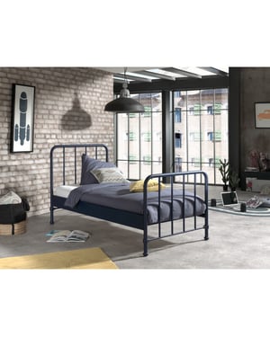 Lucevi bronxx bed 90x200cm blue denim