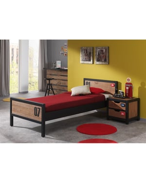 Lucevi alex bed + lattenbodem + nachtkastje - 90x200 cm