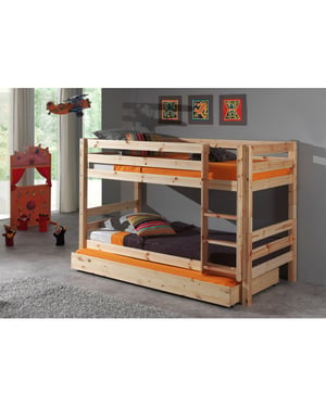 Lucevi pino stapelbed h140cm + rolbed + ladder - 90x200 cm