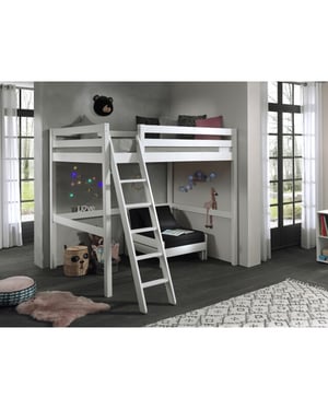 Lucevi pino mezzanine bed 140 x 200 cm pino mezzanine bed met zetelbed 90
