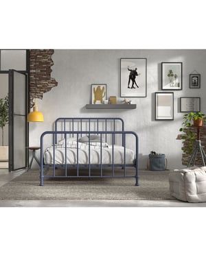 Lucevi bronxx bed 140x200cm blue denim
