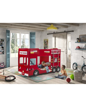 Lucevi carbeds fire truck stapelbed 90x200cm -