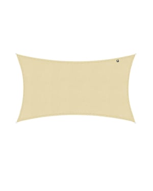 Kopu ® schaduwdoek rechthoek 280 gram waterdoorlatend 3x5 m creme