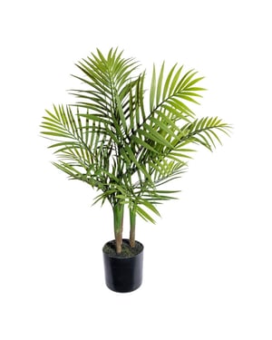 Kopu ® kunstplant bergpalm 65 cm 3 stammen in zwarte pot nepplant