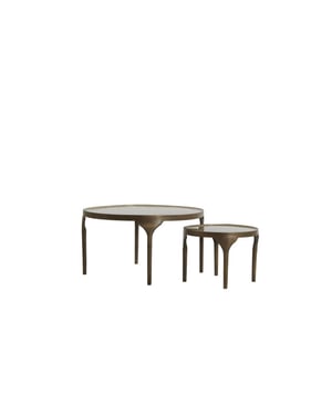 Light & Living bijzettafel lapaz Ø85x45cm - set van 2