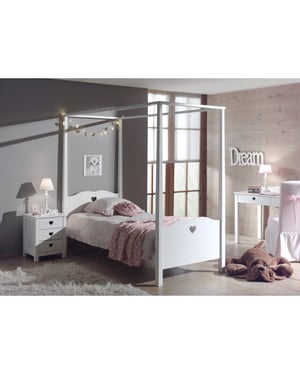 Lucevi amori hemelbed + nachtkastje - 90x200 cm