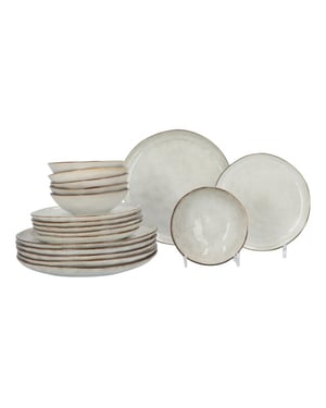 Secret de Gourmet Aardewerk serviesset flower 6 persoons 18-delig -