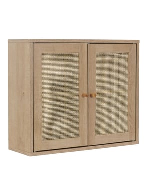 Home Deco Factory Hangkastje bali rattan wand badkamerkast hangend met rattan -