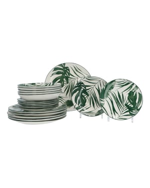 Secret de Gourmet Porseleinen serviesset palm 6 persoons 18-delig