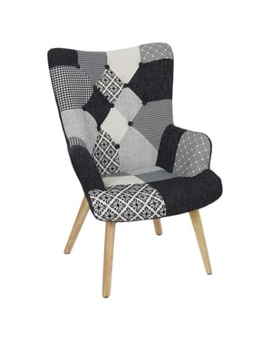 Home Deco Factory Patchwork fauteuil met armleuning helsinki comfortabel -