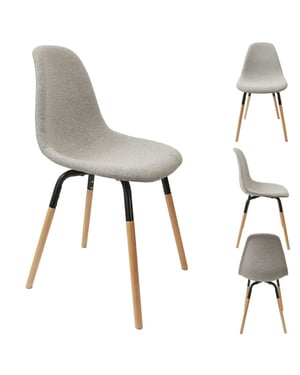Home Deco Factory Eetkamerstoelen phenix set van 4 stuks eettafelstoel licht