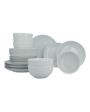 Luzzo ® base serviesset 6 persoons met pastaborden 24 delig -