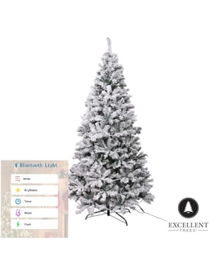 Excellent Trees ® rova witte kerstboom met sneeuw en led verlichting ⌀100cm -