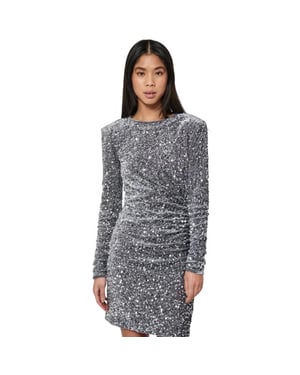 Norr Milan dress silver -