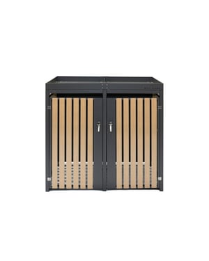 Westmann Containerombouw planta 2x240 ltr metalen vuilnisbak ombouw met