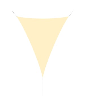 Hanse® Schaduwdoek driehoek gelijkbenig waterafstotend 3,5x3,5x4,95 m creme