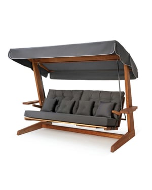 Westmann 4-persoons houten verandaschommel luna 2600 139x260x195 cm