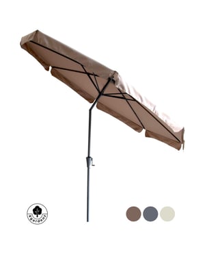 4gardenz ® parasol rond 300 cm met volant kantelbaar -