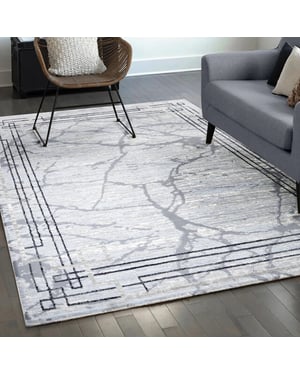 Muratap Fashion relax marmer laagpolig vloerkleed modern luxe licht-