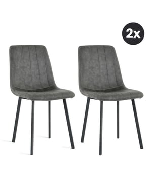 Multifurn 2x eetkamerstoel minsk microleder -