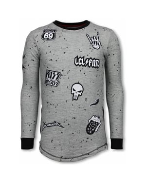 Local Fanatic Longfit embroidery sweater patches
