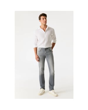 Cup of Joe Lance heren straight-fit jeans light grey