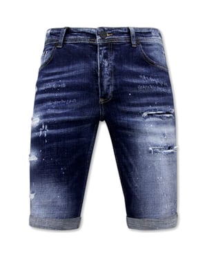 Local Fanatic Stretch short h paint splash slim fit