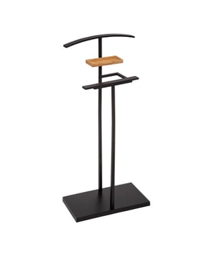 Casa di Elturo Dressboy kledingstandaard kledingbutler - bamboe en metaal – h114 cm
