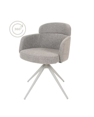 Home67 Eetkamerstoel chase bouclé brown