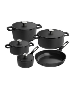 BergHOFF Leo recycled pannenset phantom 5 delig geschikt voor downdraft kookplaat