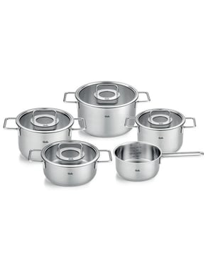 Fissler Pure collection pannenset met glazen deksel 5 delig