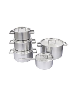 Habonne King pannenset 5 delig rvs