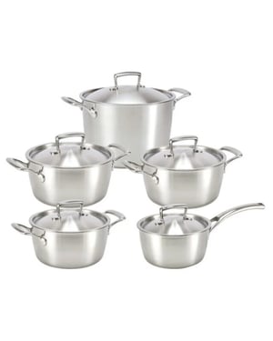 Habonne Queen triply pannenset 5 delig rvs