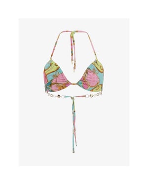 Guess Dames bikinitop triangle removable pads glam chains acqua