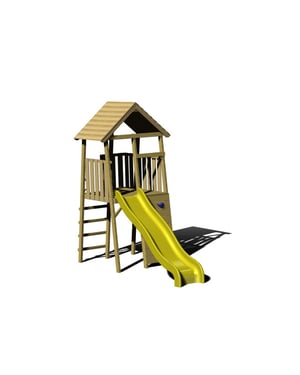 Wendi Toys Wtj1 houten speeltoren falcon inclusief glijbaan en klimwand