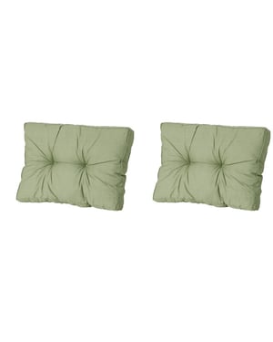 Madison florance rugkussen basic green ca. 43x73 cm set van 2