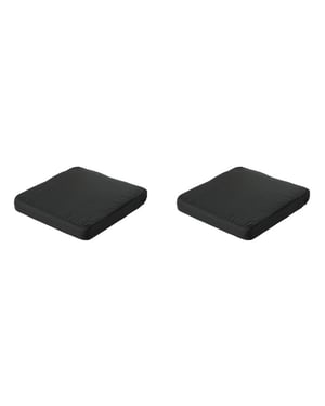 Madison lounge profi-line zitkussen rib black ca. 60x60 cm set van 2