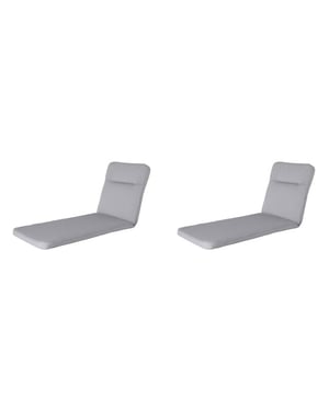 Madison ligbedkussen manchester light grey ca. 190x60 cm set van 2